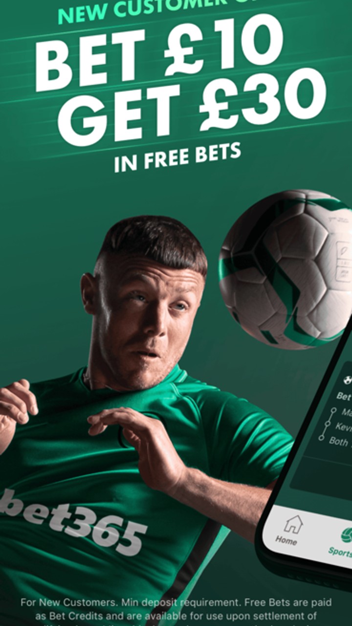 bet365 sports betting home screen